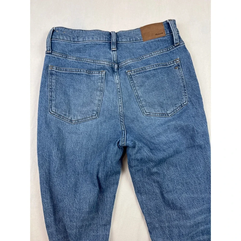Madewell The Perfect Vintage Jean Medium Wash Raw Hem High Rise Tapered Size 27